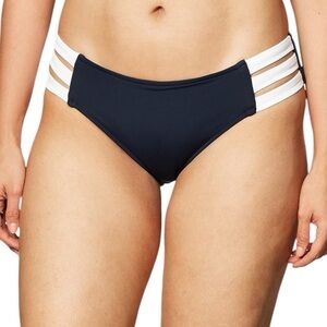 SEAFOLLY womens block party multi strap INDIGO hipster bikini swim bottoms NWT